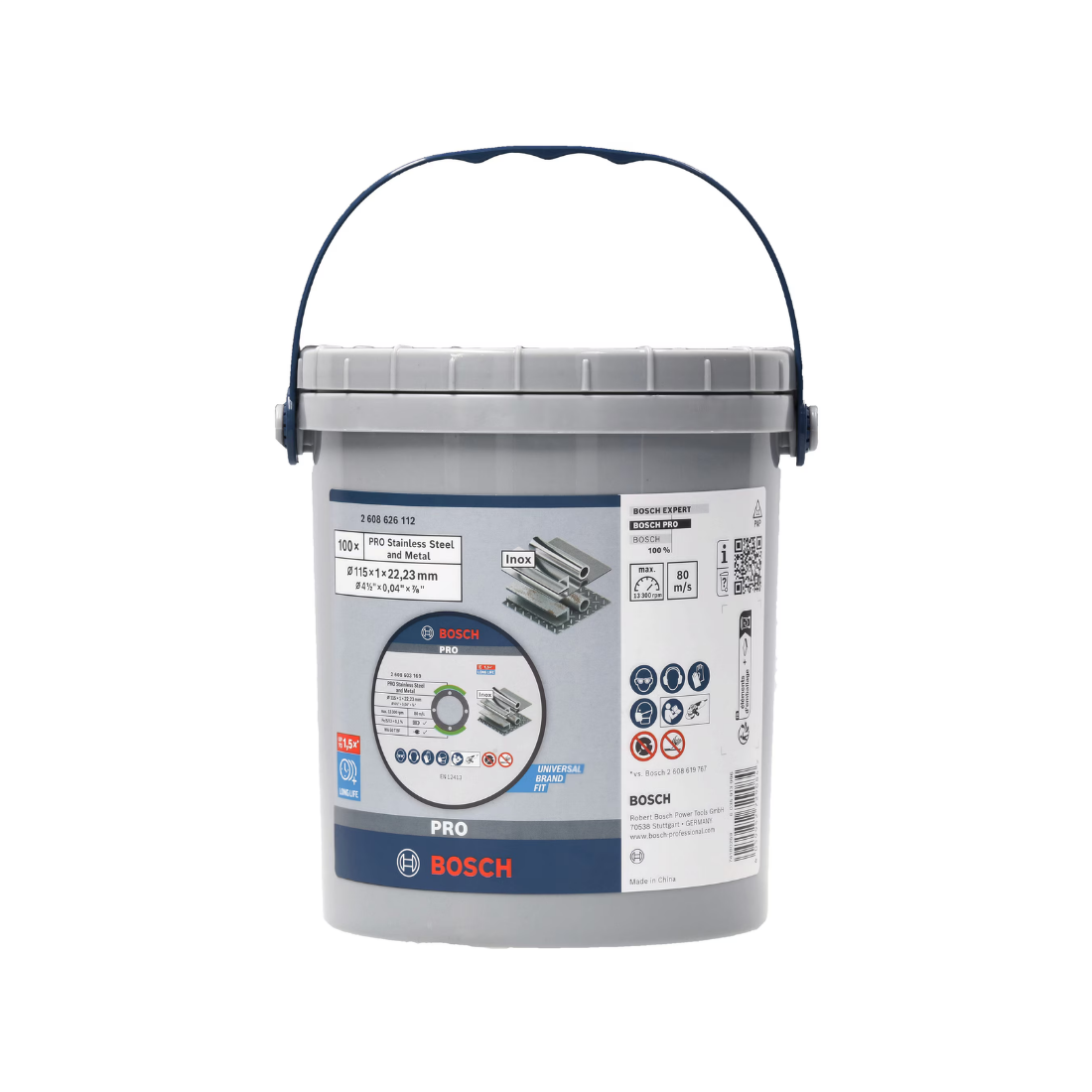 Bosch - 115*1,0 mm Standard Seri Düz Inox (Paslanmaz Çelik) Kesme Diski (Taş) - 100'lü