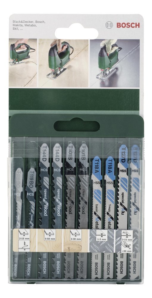 Bosch 10 Parça Dekupaj Testere Seti Karışık 2609256746