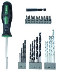 Bosch 27 Parça Tornavidalı Vidalama ve Matkap Ucu Seti 2607017201