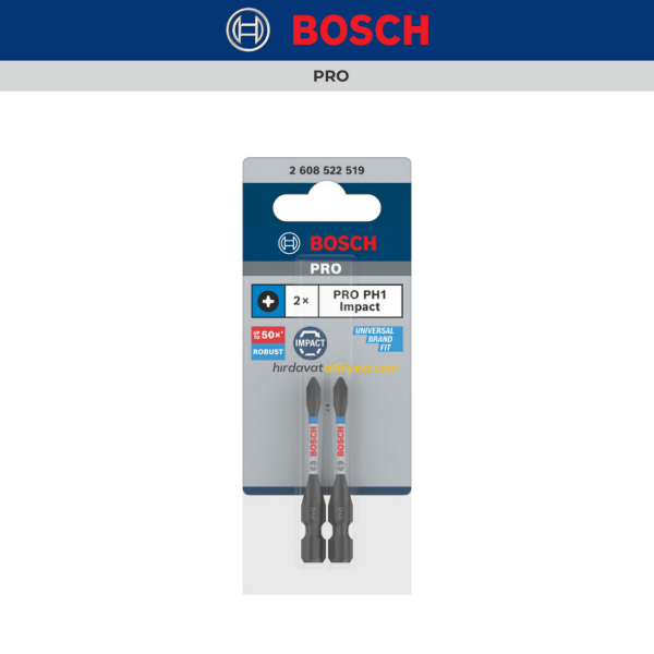 Bosch Pro Impact PH1 55 mm Yıldız Bits Uç 2'li 2608522519