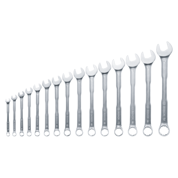 Bosch Açık Uçlu Kombine Anahtar Seti 15 Parça - 1600A02Z9E