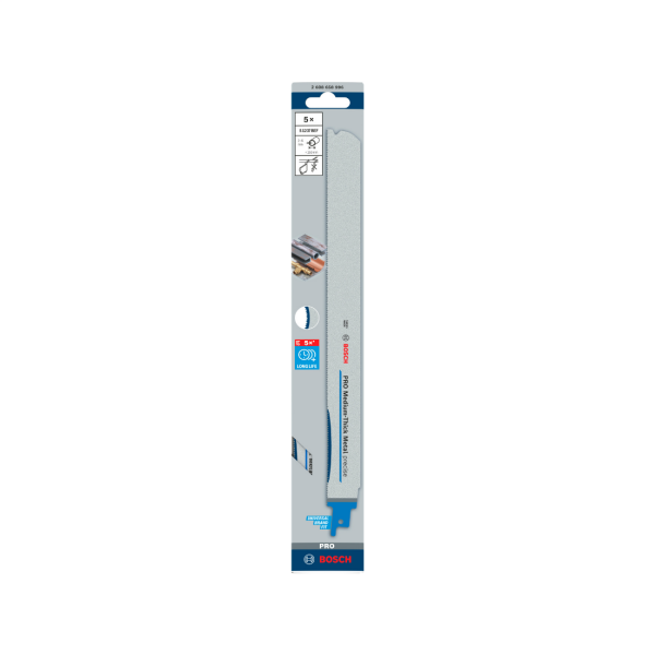 Bosch Pro S 1237 BEF 2-6 mm Metal Boru 5'li Panter Testere Ucu 300 mm 2608658996