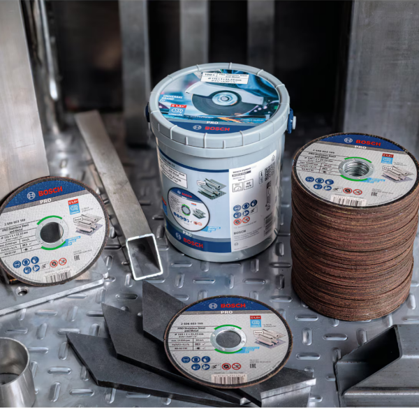 Bosch - 115*1,0 mm Standard Seri Düz Inox (Paslanmaz Çelik) Kesme Diski (Taş) - 100'lü